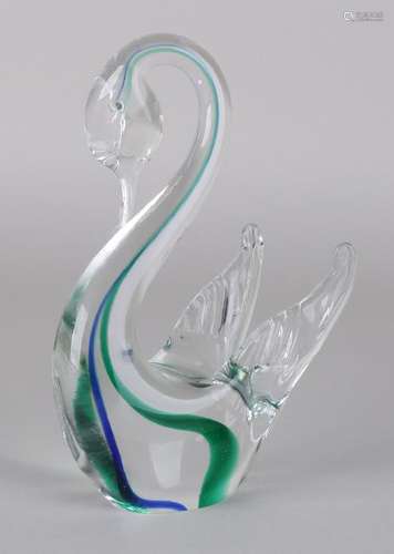 Murano glass swan. Second half of the 20th century.