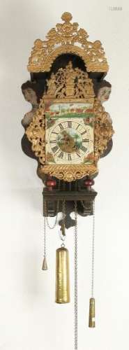 18th - 19th Century Frisian chair clock with alarm