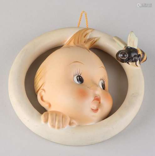 German Hummel wall plaque. W. Germany. 30 / OA. Baby