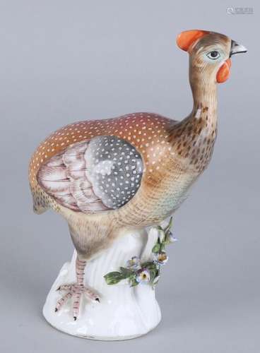 German Meissen porcelain guinea fowl. 20th century.