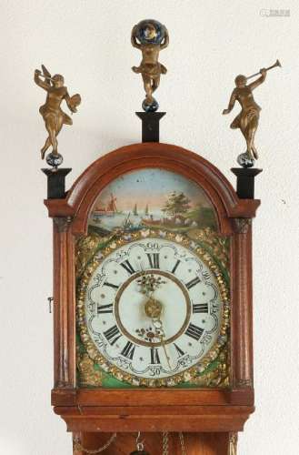19th Century Dutch oak Frisian tail clock with