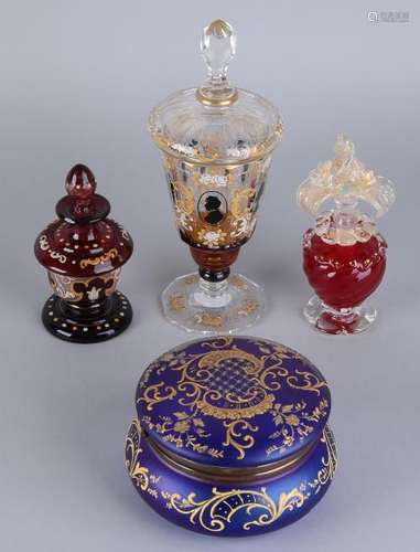 Four times old / antique glassware. Consisting of: