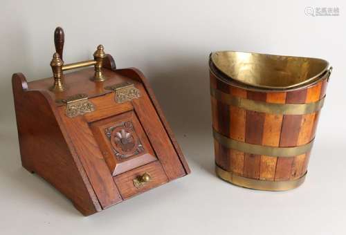 Antique coal kit and tea stove. One time elm wooden