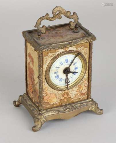 19th century French travel alarm clock with