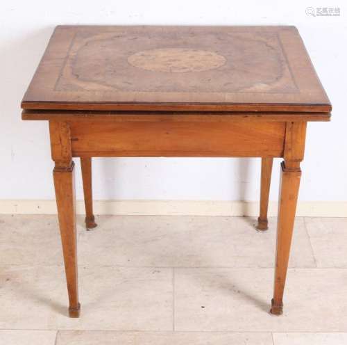 Early 19th century German fruitwood game table with