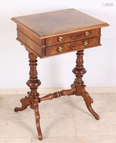 Carrot nuts German sewing table with drawers. Around