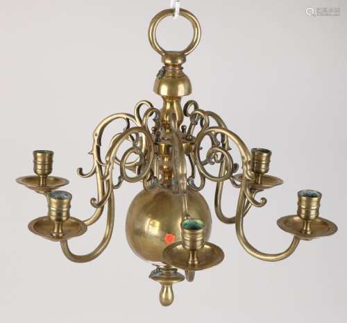 Rare 19th century two-part candle chandelier. To split