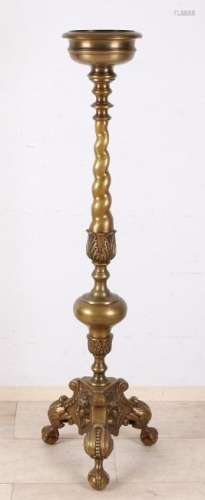 Very large Neo Renaissance bronze candlestick with