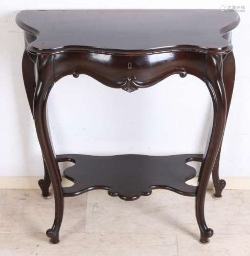 Mahogany Louis Philippe wall table with drawer and