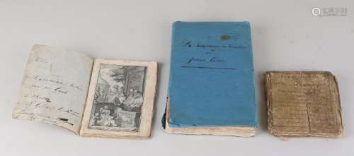Three antiquarian booklets. Consisting of: 17th-18th