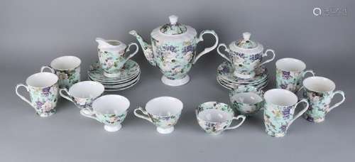 Anne Nichols Bone China porcelain tea set with floral