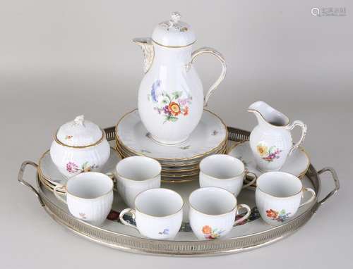 Twenty-part German KPM porcelain service + tablet.