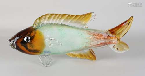 Large modern glass fish in Murano style. 21st century.