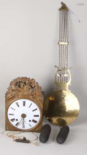 Antique French comtoise with alarm clock function and