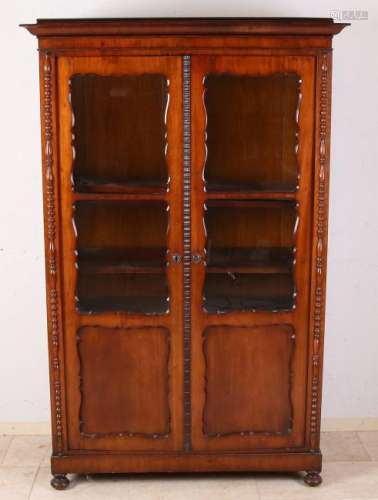 German mahogany Louis Philippe display cabinet.