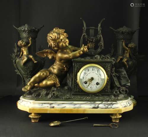19世纪铜鎏金法式座钟
