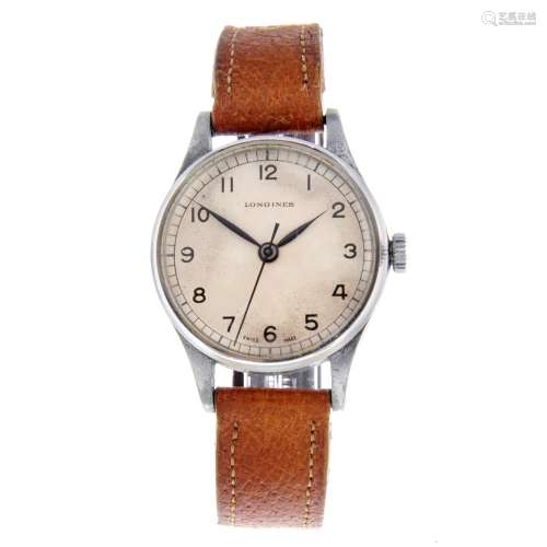 LONGINES - a military issue wrist watch.