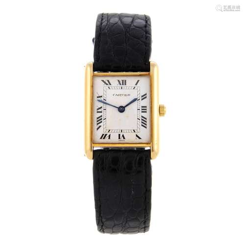 CARTIER - a Tank wrist watch.