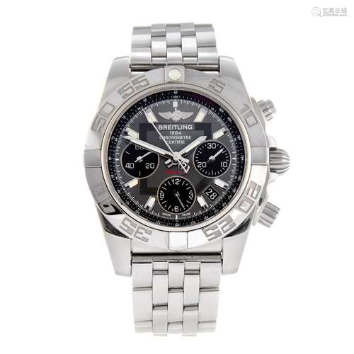 BREITLING - a gentleman's Windrider Chronomat 41 chronograph bracelet watch.