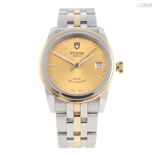 CURRENT MODEL: TUDOR - a gentleman's Glamour Date bracelet watch.