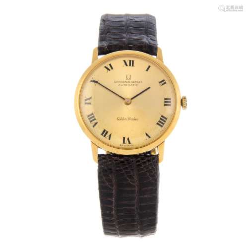 UNIVERSAL GENEVE - a gentleman's Golden Shadow wrist watch.