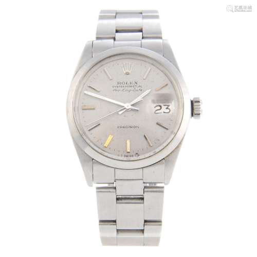 ROLEX - a gentleman's Oyster Perpetual Air-King-Date Precision bracelet watch.