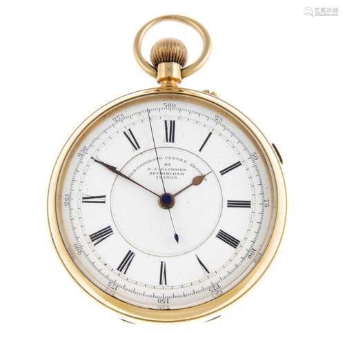 An open face centre seconds pocket watch by G.J.