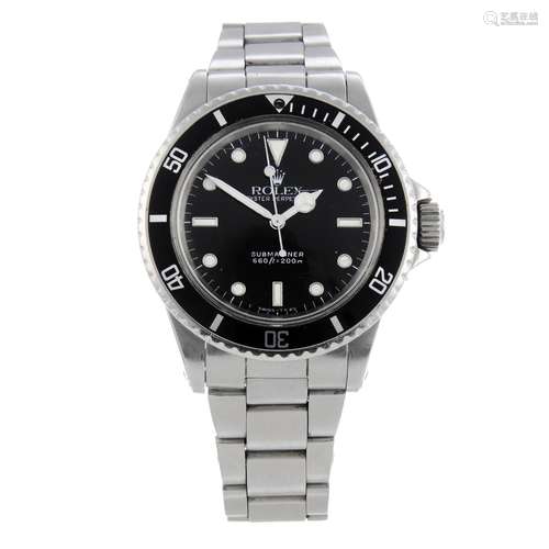 ROLEX - a gentleman's Oyster Perpetual Submariner bracelet watch.