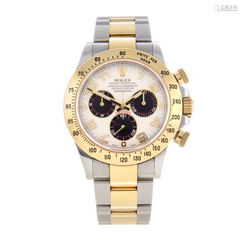 ROLEX - a gentleman's Oyster Perpetual Cosmograph Daytona chronograph bracelet watch.