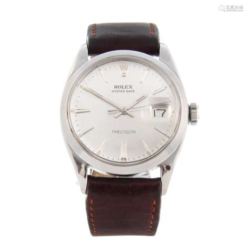 ROLEX - a gentleman's Oysterdate Precision wrist watch.