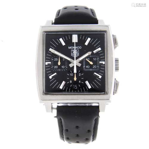 TAG HEUER - a gentleman's Monaco chronograph wrist watch.