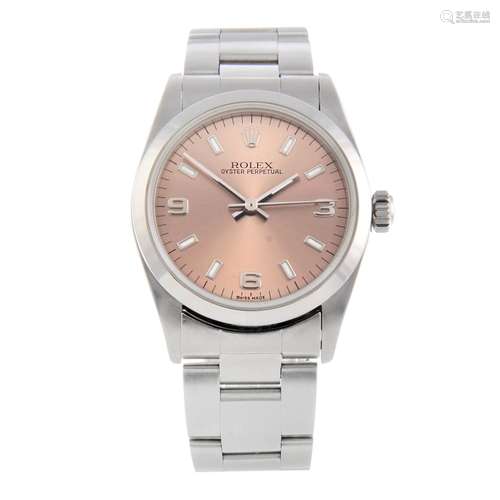 ROLEX - a mid-size Oyster Perpetual bracelet watch.