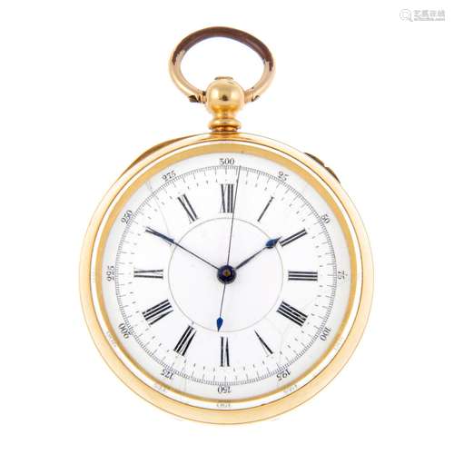 An open face centre seconds pocket watch by J.