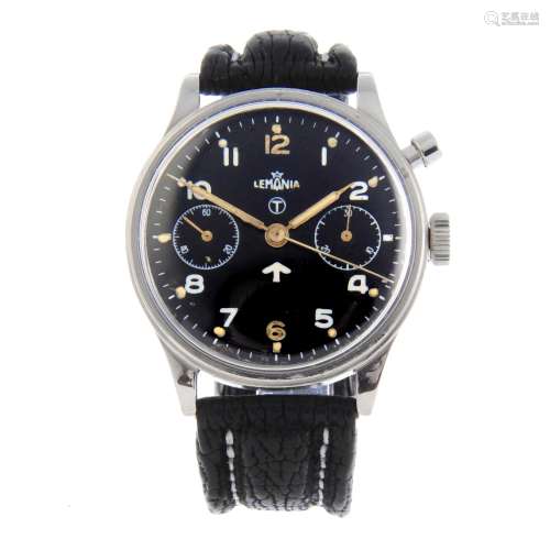 LEMANIA - a military issue chronograph wrist watch.