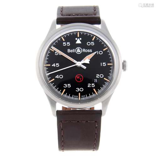 CURRENT MODEL: BELL & ROSS - a gentleman's Vintage BRV1-92 Military wrist watch.