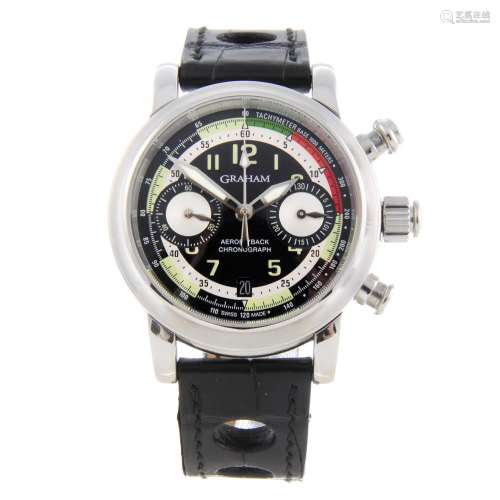 GRAHAM - a gentleman's Aeroflyback chronograph wrist watch.
