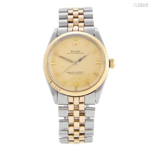 ROLEX - a gentleman's Oyster Perpetual bracelet watch.