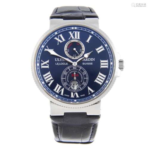 ULYSSE NARDIN - a gentleman's Maxi Marine Chronometer wrist watch.