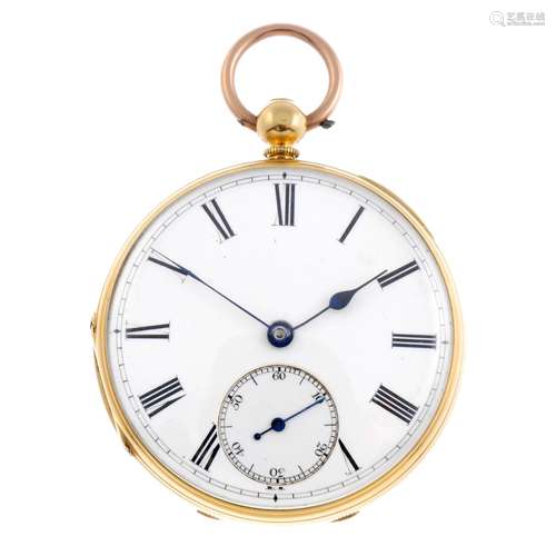 An open face pocket watch by J.