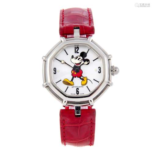 GERALD GENTA - a Mickey Mouse wrist watch.