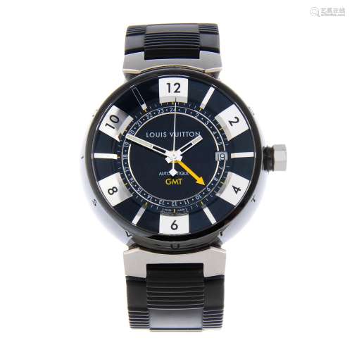 LOUIS VUITTON - a Tambour GMT wrist watch.