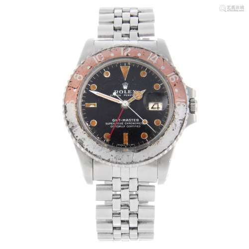 ROLEX - a gentleman's Oyster Perpetual GMT-Master bracelet watch.