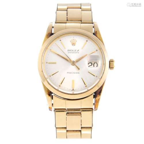 ROLEX - a gentleman's Oysterdate Precision bracelet watch.