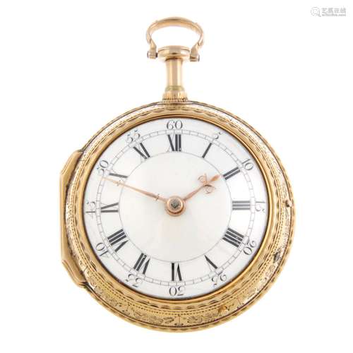 A pair case quarter repeater pocket watch by John Holmes.