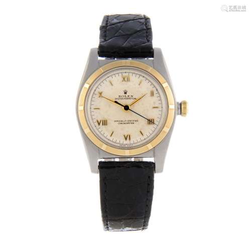 ROLEX - a gentleman's Oyster Perpetual 'Bubbleback' wrist watch.