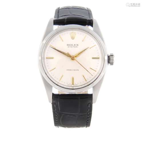 ROLEX - a gentleman's Oyster Precision wrist watch.