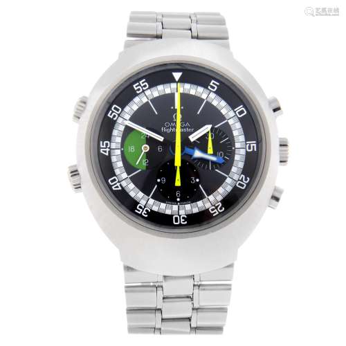 OMEGA - a gentleman's Flightmaster chronograph bracelet watch.