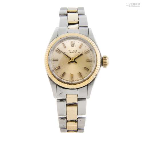 ROLEX - a lady's Oyster Perpetual bracelet watch.