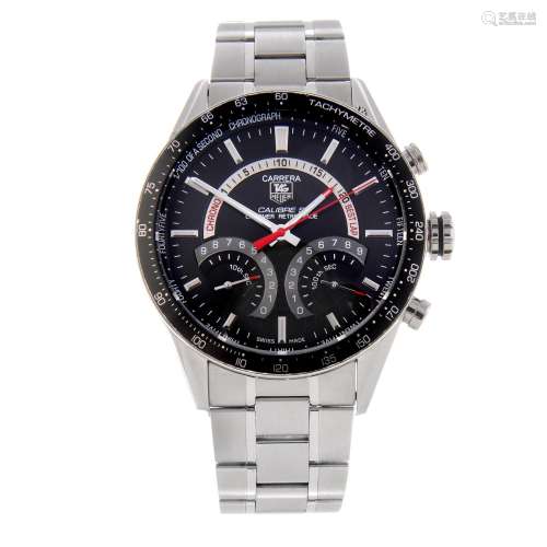 TAG HEUER - a gentleman's Carrera Calibre S Laptimer Retrograde chronograph bracelet watch.