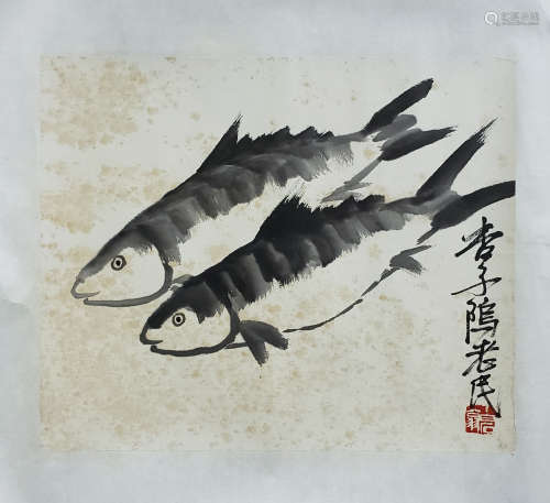 齊白石 - 雙魚